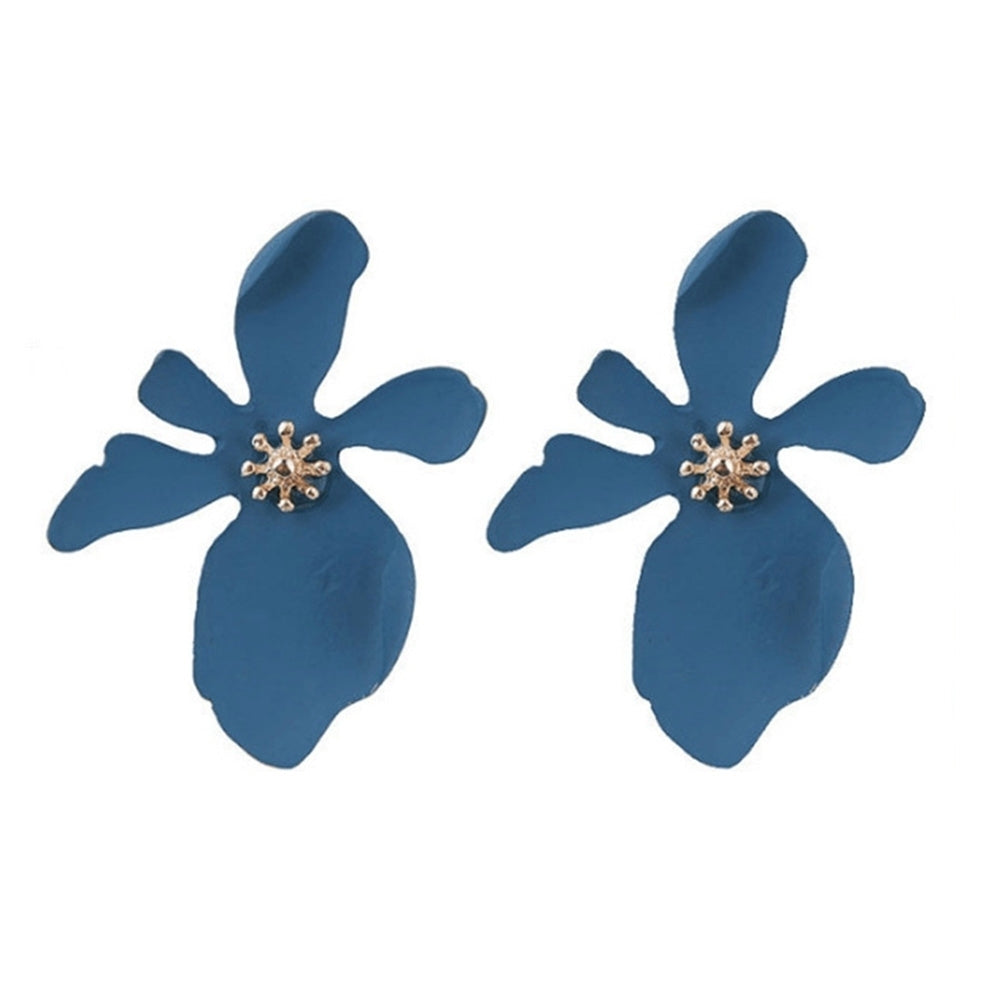 Fashion Daisy Flower Shape Metal Ear Stud Earrings Women Party Jewelry Gift Image 3