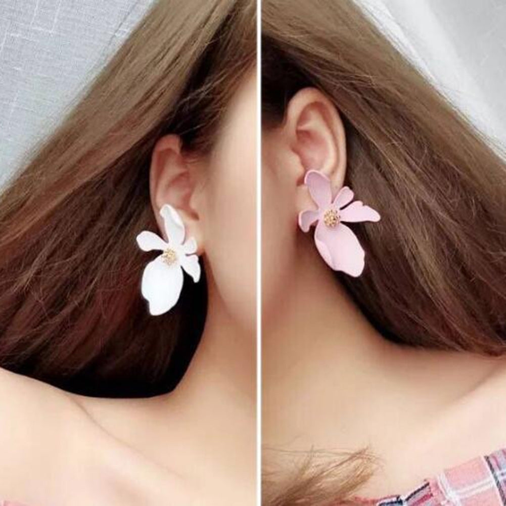 Fashion Daisy Flower Shape Metal Ear Stud Earrings Women Party Jewelry Gift Image 11