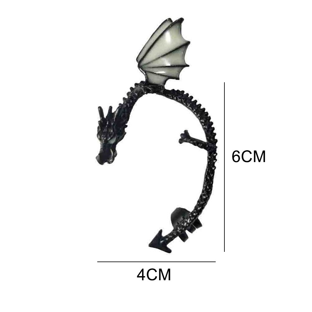 1Pc Women Punk Luminous Dragon Shape Ear Cuff Clip Earring No Piercing Jewelry Image 10