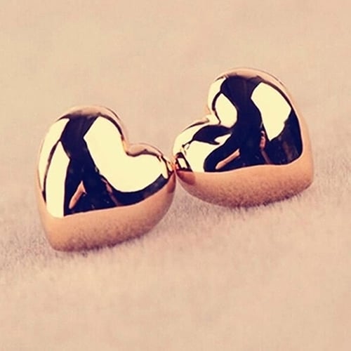 1 Pair Fashion Women Cute Small Heart Charm Ear Stud Earrings Jewelry Xmas Gift Image 1