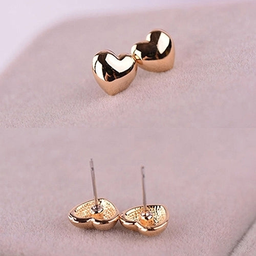 1 Pair Fashion Women Cute Small Heart Charm Ear Stud Earrings Jewelry Xmas Gift Image 3