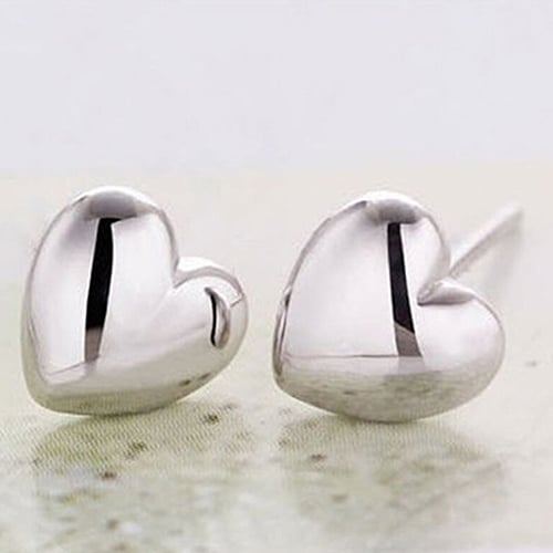 1 Pair Fashion Women Cute Small Heart Charm Ear Stud Earrings Jewelry Xmas Gift Image 7