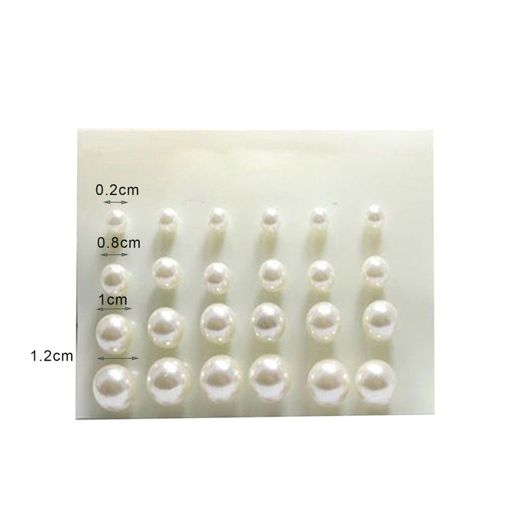 12 Pairs Attractive Elegant Faux Pearl All-match Ear Stud for Party Image 4