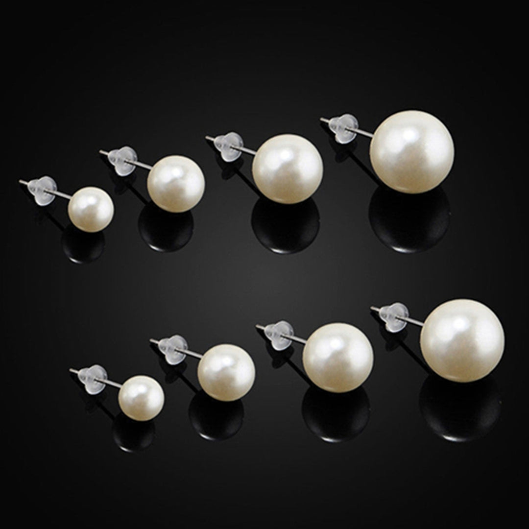 12 Pairs Attractive Elegant Faux Pearl All-match Ear Stud for Party Image 8