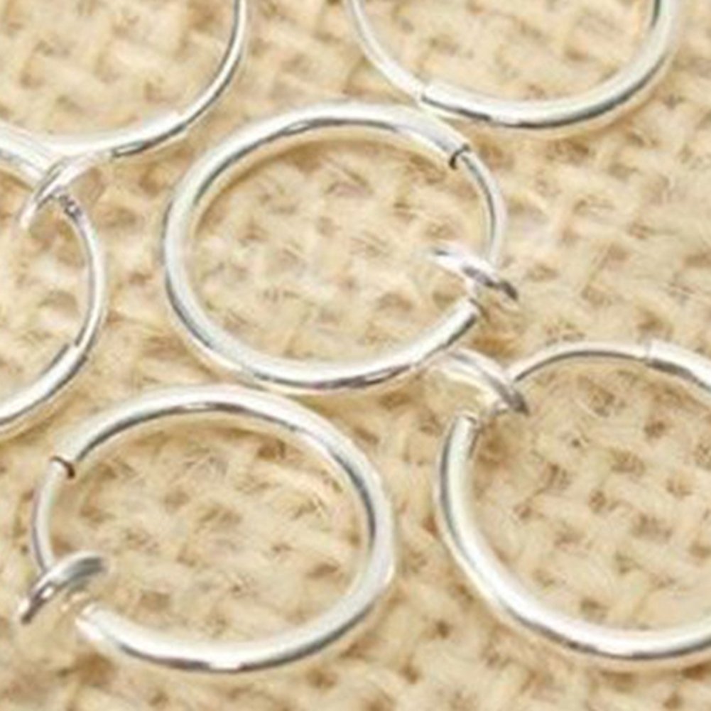 8 Pcs Non-Piercing Fake Spring Septum Nose Hoop Lip Ear Ring Clip On Jewelry Image 6