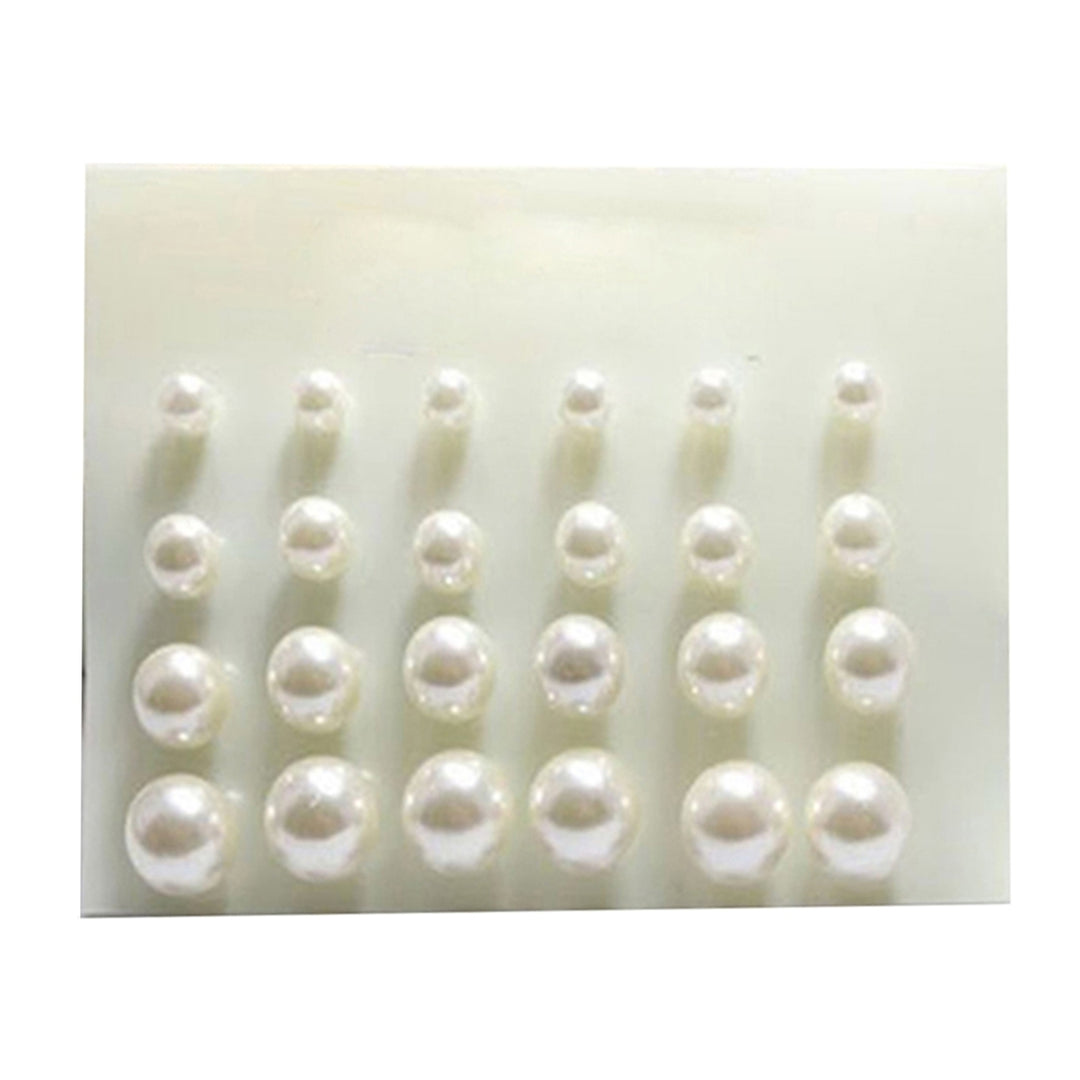 12 Pairs Attractive Elegant Faux Pearl All-match Ear Stud for Party Image 11