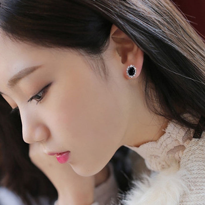 Fashion Women Lady Elegant Rhinestone Flower Ear Stud Earrings Gift Jewelry Image 4