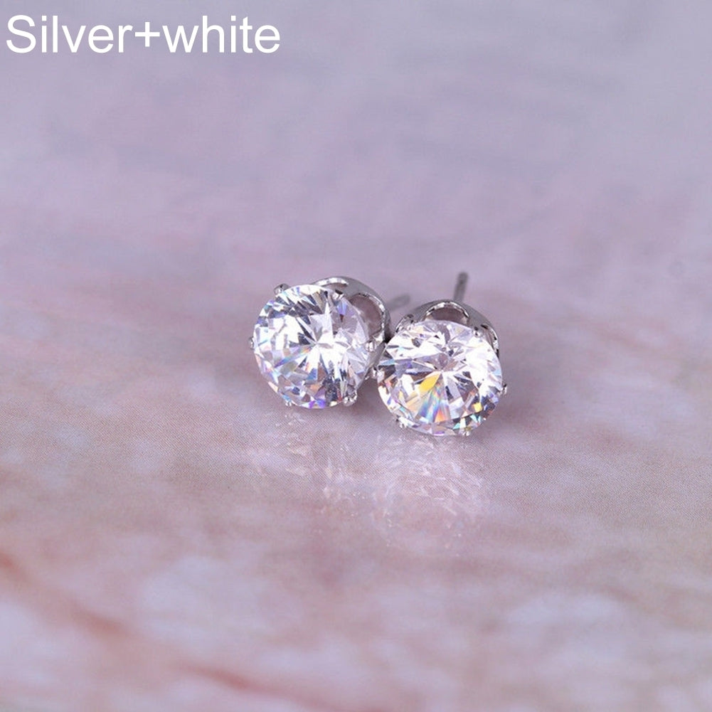 Women Fashion Jewelry Elegant Cubic Zirconia CZ Ear Stud Earrings Image 4