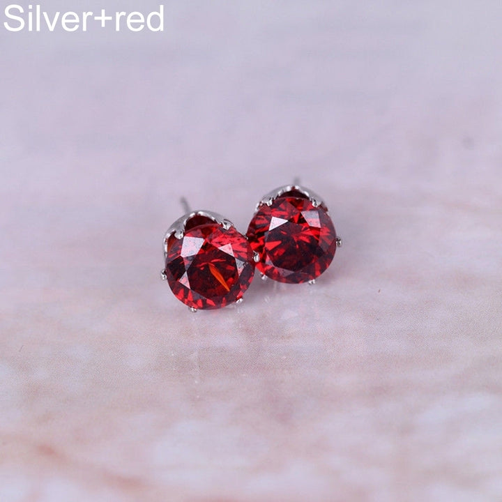 Women Fashion Jewelry Elegant Cubic Zirconia CZ Ear Stud Earrings Image 4