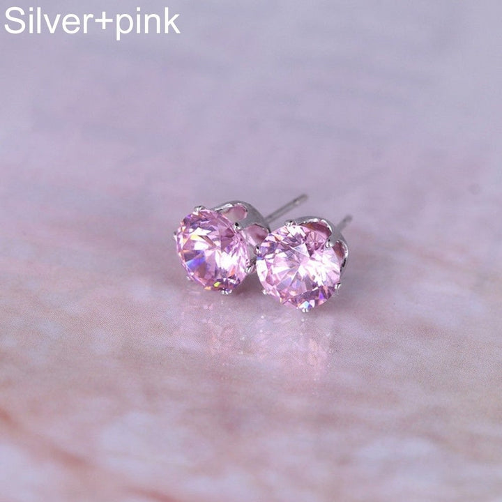 Women Fashion Jewelry Elegant Cubic Zirconia CZ Ear Stud Earrings Image 1