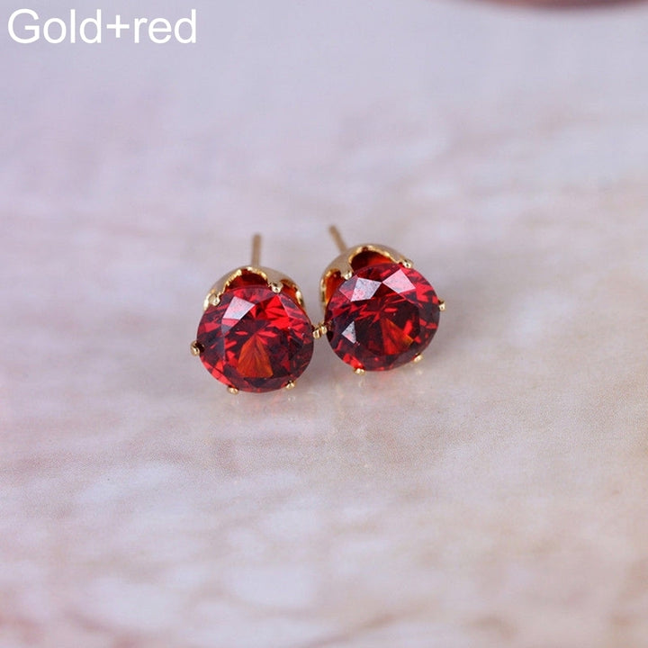 Women Fashion Jewelry Elegant Cubic Zirconia CZ Ear Stud Earrings Image 8