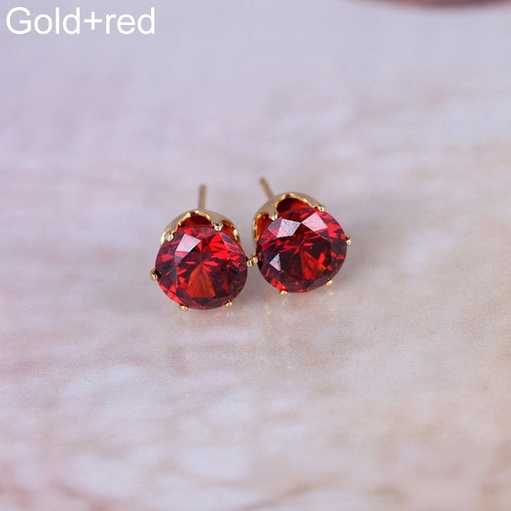 Women Fashion Jewelry Elegant Cubic Zirconia CZ Ear Stud Earrings Image 1