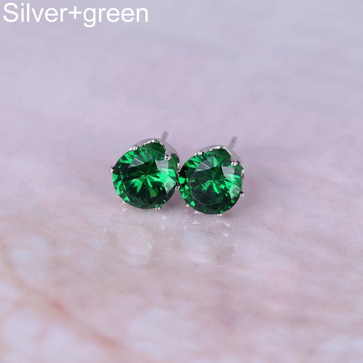 Women Fashion Jewelry Elegant Cubic Zirconia CZ Ear Stud Earrings Image 10