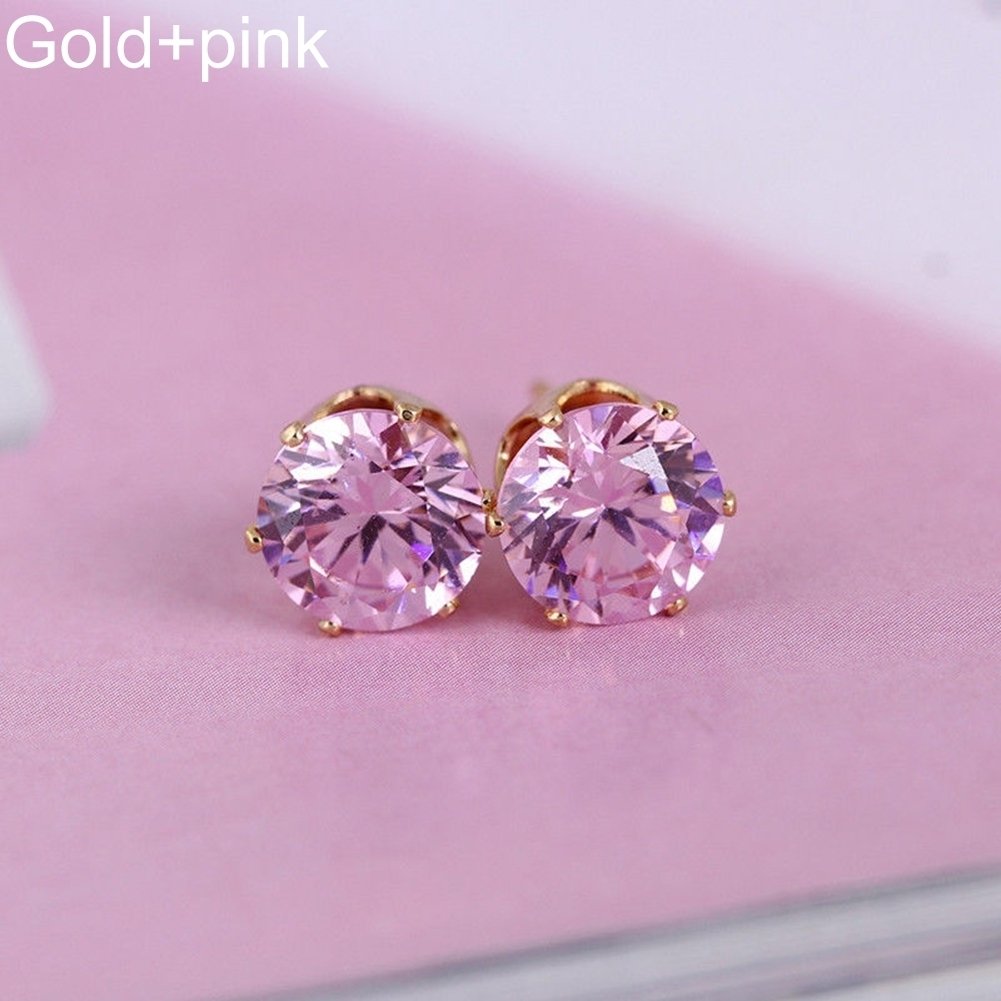 Women Fashion Jewelry Elegant Cubic Zirconia CZ Ear Stud Earrings Image 1