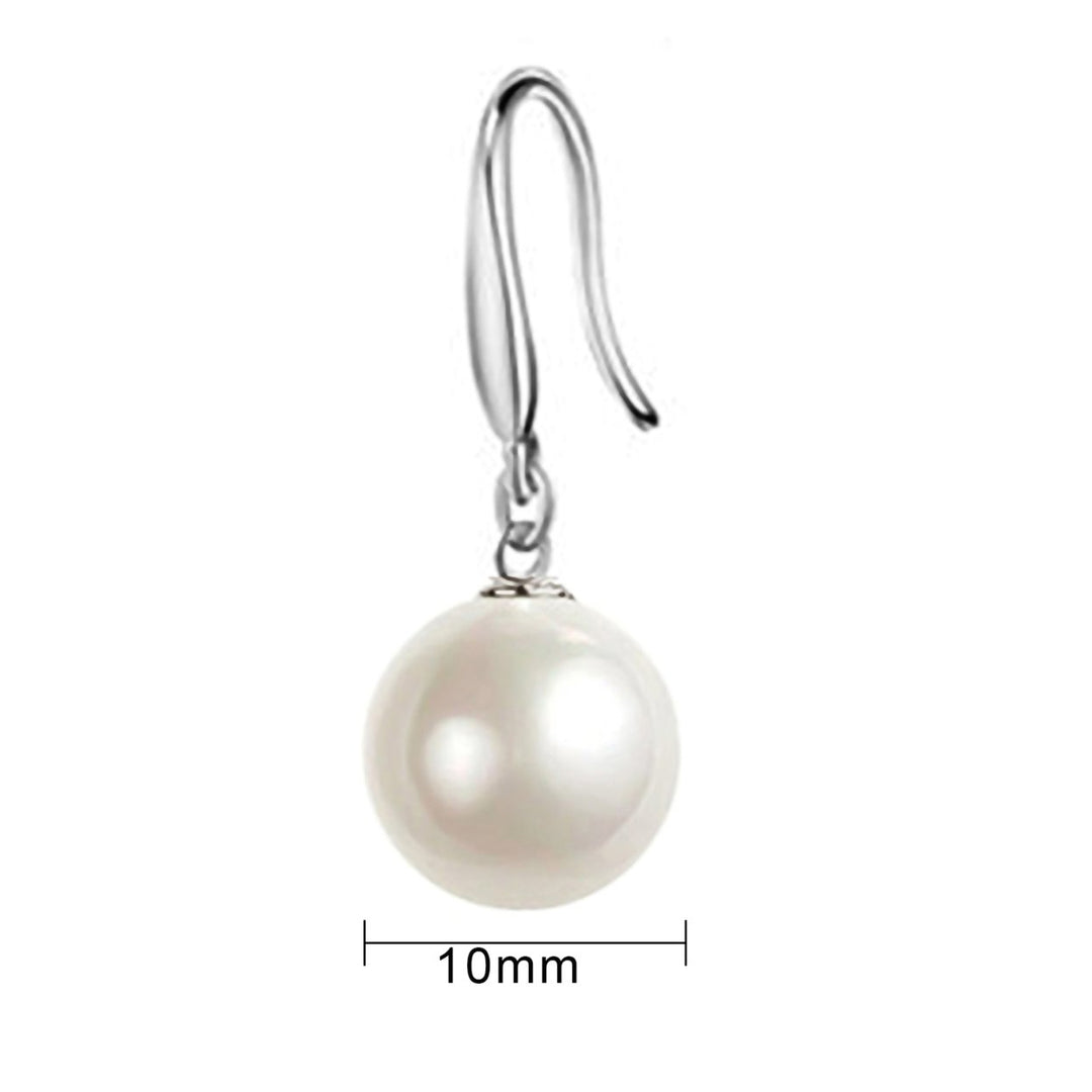 Dangle Earring Elegant Exquisite Ornament Simple Faux Pearl Eardrop for Daily Life Image 4