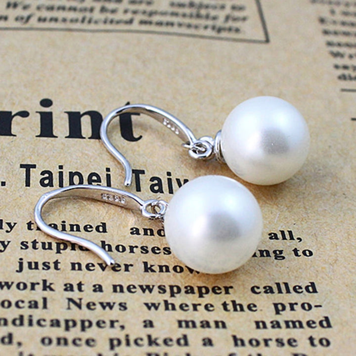 Dangle Earring Elegant Exquisite Ornament Simple Faux Pearl Eardrop for Daily Life Image 8