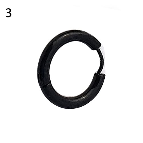 1Pc 16/21/23mm Gothic Punk Simple Titanium Steel Hoop Earring Piercing Earring Image 10