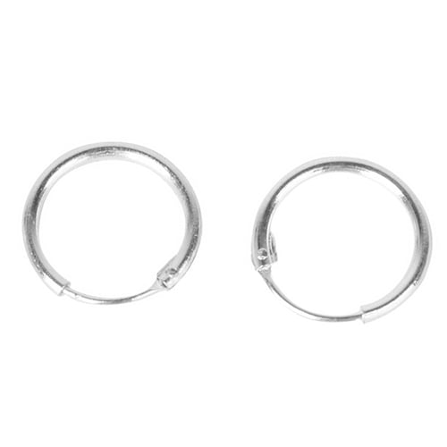 1Pair Unisex Silver Plated Earrings Circle Hoop Rings Lip Nose Ear Studs Piercing Image 4