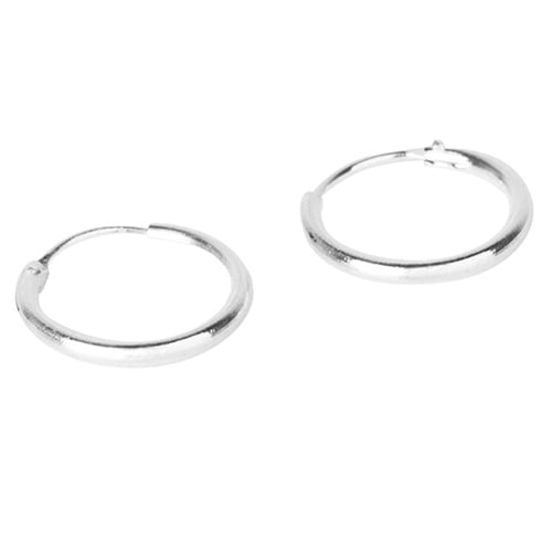 1Pair Unisex Silver Plated Earrings Circle Hoop Rings Lip Nose Ear Studs Piercing Image 6