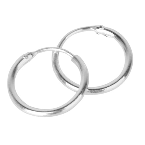 1Pair Unisex Silver Plated Earrings Circle Hoop Rings Lip Nose Ear Studs Piercing Image 7