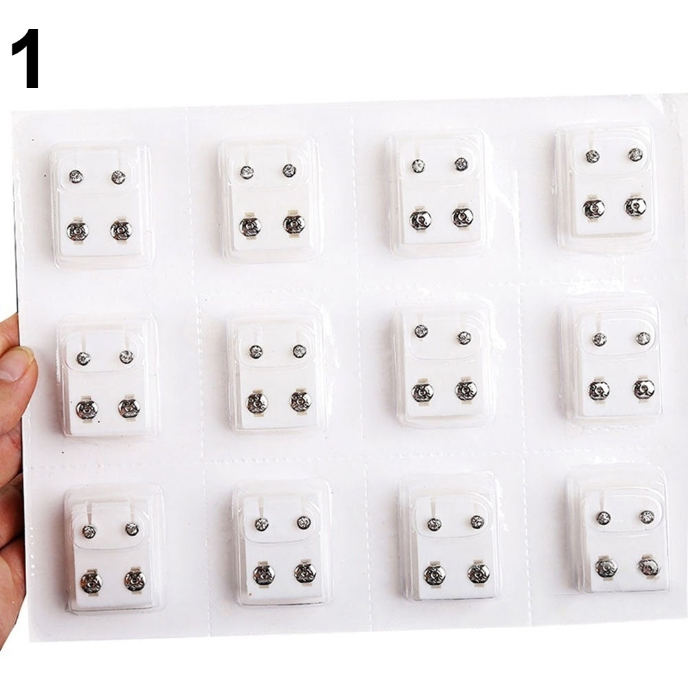 12Pairs Metal Ear Studs Earrings for Piercing Machine Ear Piercing Tool Kit Image 4