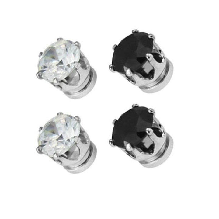 1 Pair Men Women Hot Popular Clip No Piercing Magnet Stud Earrings Jewelry Party Image 1