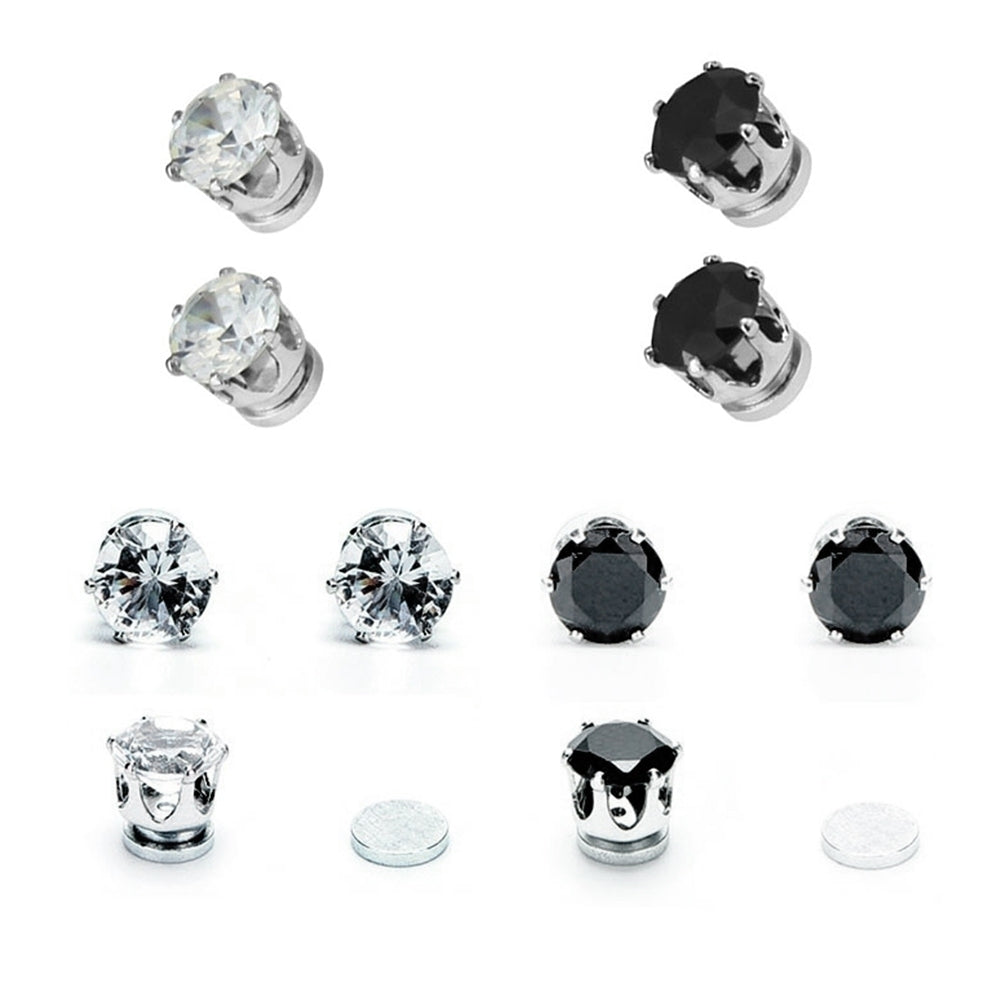 1 Pair Men Women Hot Popular Clip No Piercing Magnet Stud Earrings Jewelry Party Image 2