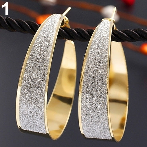 Women Fashion Cool Style Big Hoop Round Jewelry Nightclub Charm Earrings Image 3