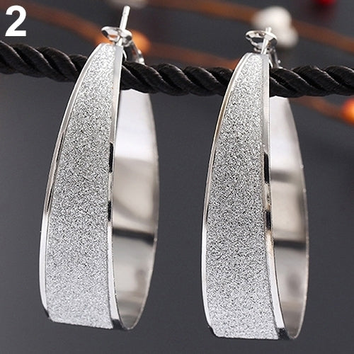 Women Fashion Cool Style Big Hoop Round Jewelry Nightclub Charm Earrings Image 4