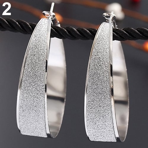 Women Fashion Cool Style Big Hoop Round Jewelry Nightclub Charm Earrings Image 1