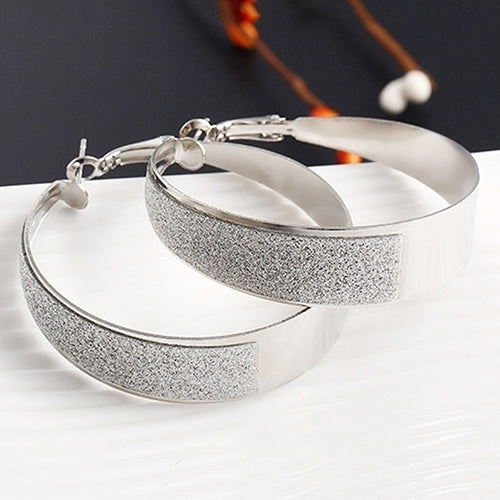 Women Fashion Cool Style Big Hoop Round Jewelry Nightclub Charm Earrings Image 6