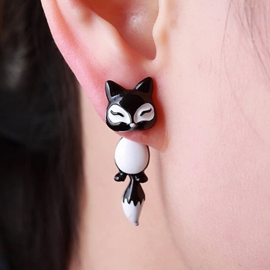 1Pc Womens Chic Cute 3D Fox Ear Stud Gift Party Lovely Cartoon Animal Earring Image 10