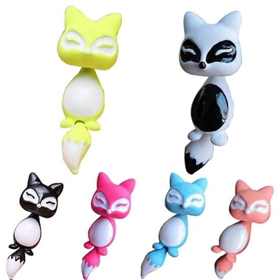 1Pc Womens Chic Cute 3D Fox Ear Stud Gift Party Lovely Cartoon Animal Earring Image 11