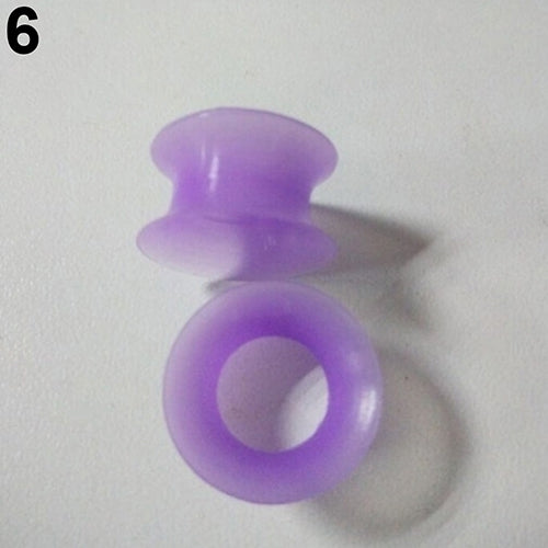 2 Pcs Soft Silicone Ear Flesh Tunnels Plug Stretcher Piercing Gauge Earrings Image 9