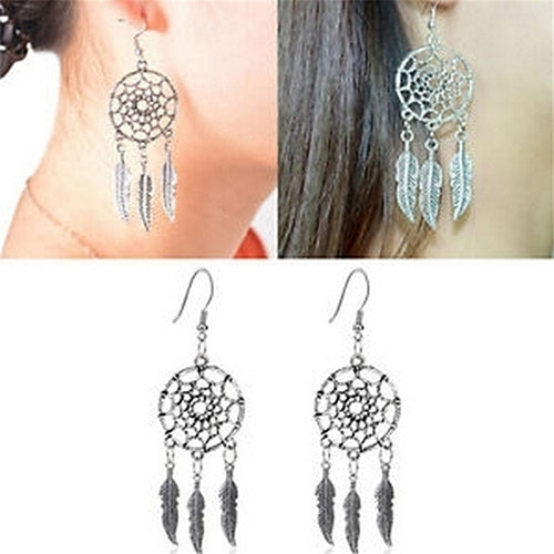 Women Fashion Bohemian Dream Catcher Drop Dangle Earring Christmas Gift Jewelry Image 2