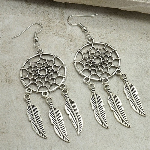 Women Fashion Bohemian Dream Catcher Drop Dangle Earring Christmas Gift Jewelry Image 4