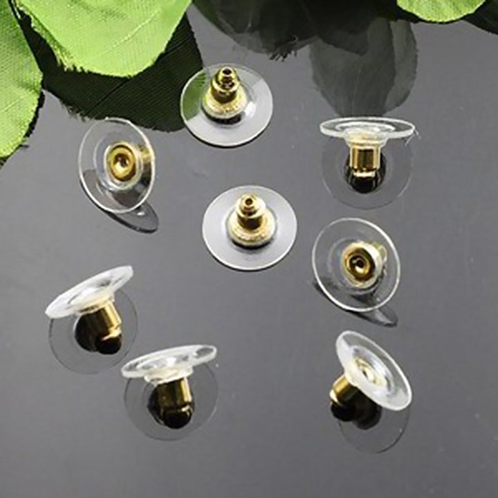 50Pcs Ear Nuts Earring Findings Keepers Safety Back Stoppers for DIY Jewelry Image 4