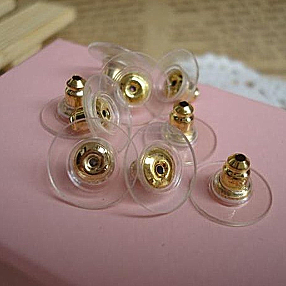 50Pcs Ear Nuts Earring Findings Keepers Safety Back Stoppers for DIY Jewelry Image 4