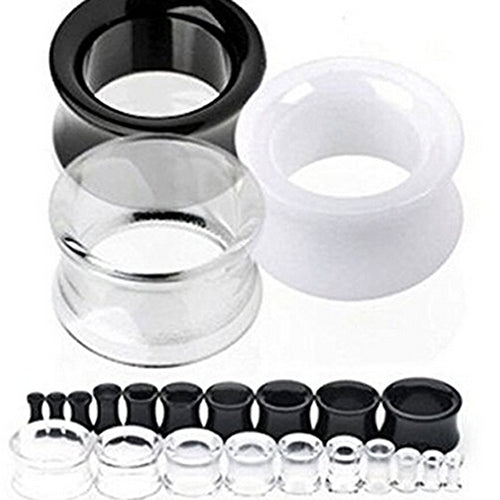 1Pair Silicone Flesh Tunnel Double Flared Saddle Ear Plug Gauge Unisex Piercing Image 1