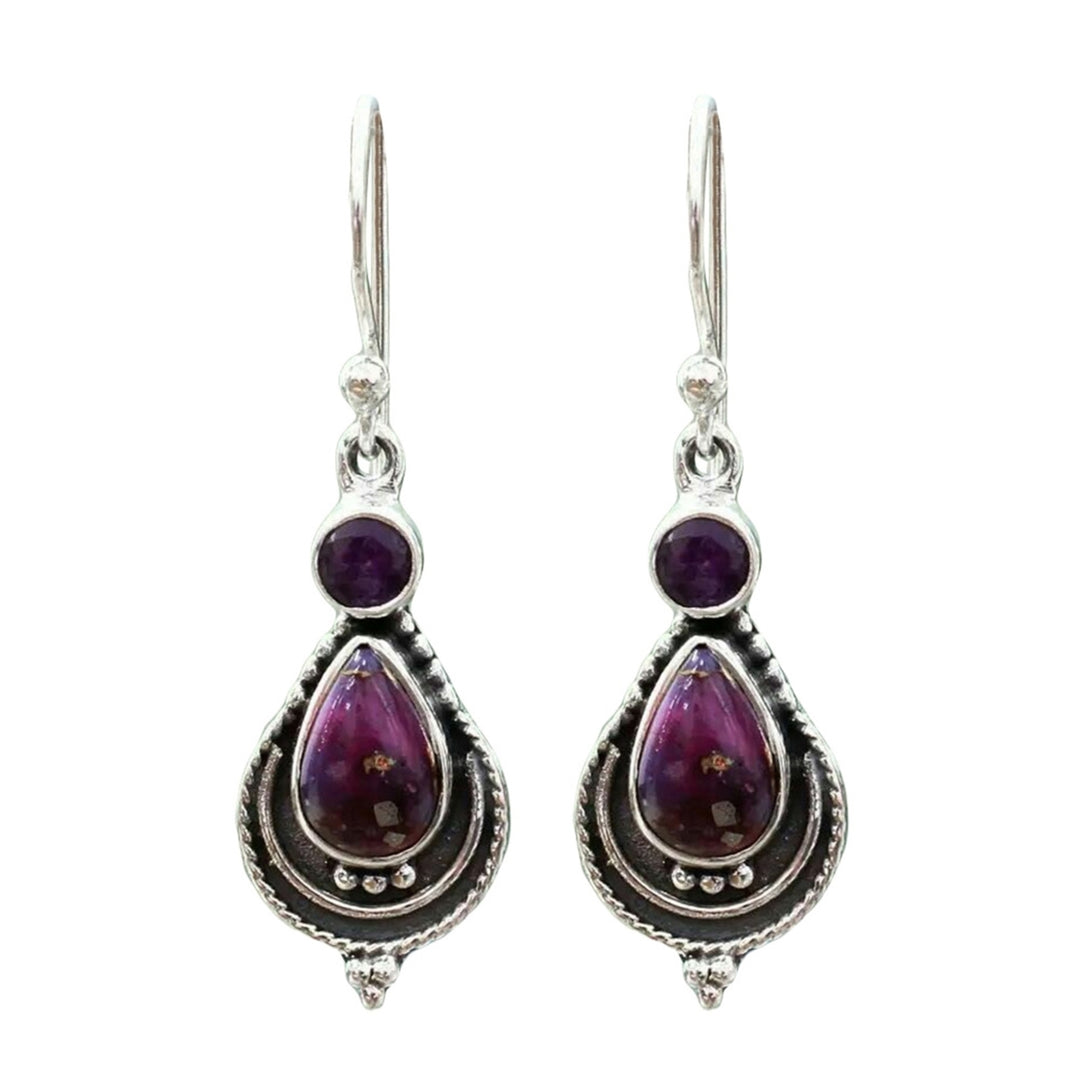 1 Pair Inlaid Rhinestone All-match Charming Dangler Earring for Banquet Image 3