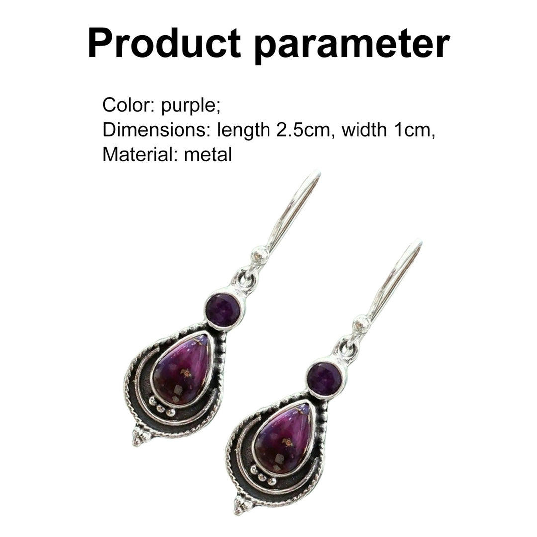 1 Pair Inlaid Rhinestone All-match Charming Dangler Earring for Banquet Image 7