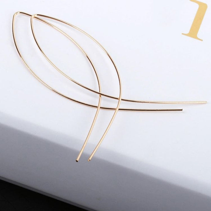 Fashion Women Long Cross Fish Line Dropping Earring Handmade Art Jewelry Gift Image 10