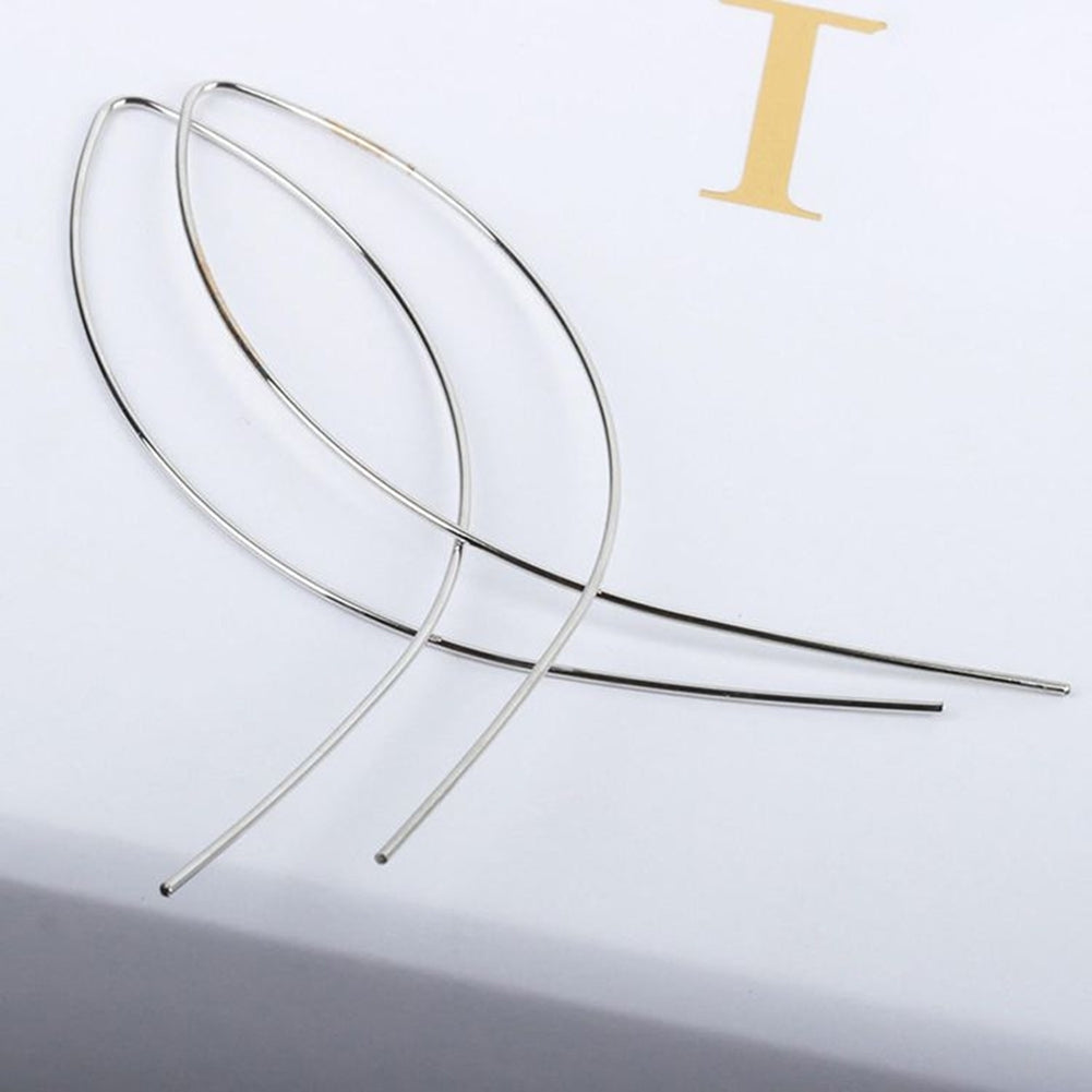 Fashion Women Long Cross Fish Line Dropping Earring Handmade Art Jewelry Gift Image 11