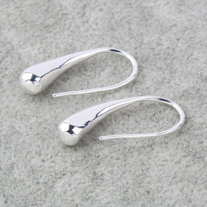 Female Fashion Silver Plated Charm Eardrop Ring Hook Earrings Party Jewelry Gift Image 4