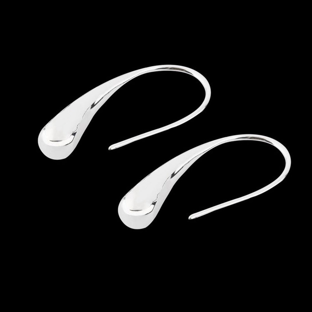 Female Fashion Silver Plated Charm Eardrop Ring Hook Earrings Party Jewelry Gift Image 8