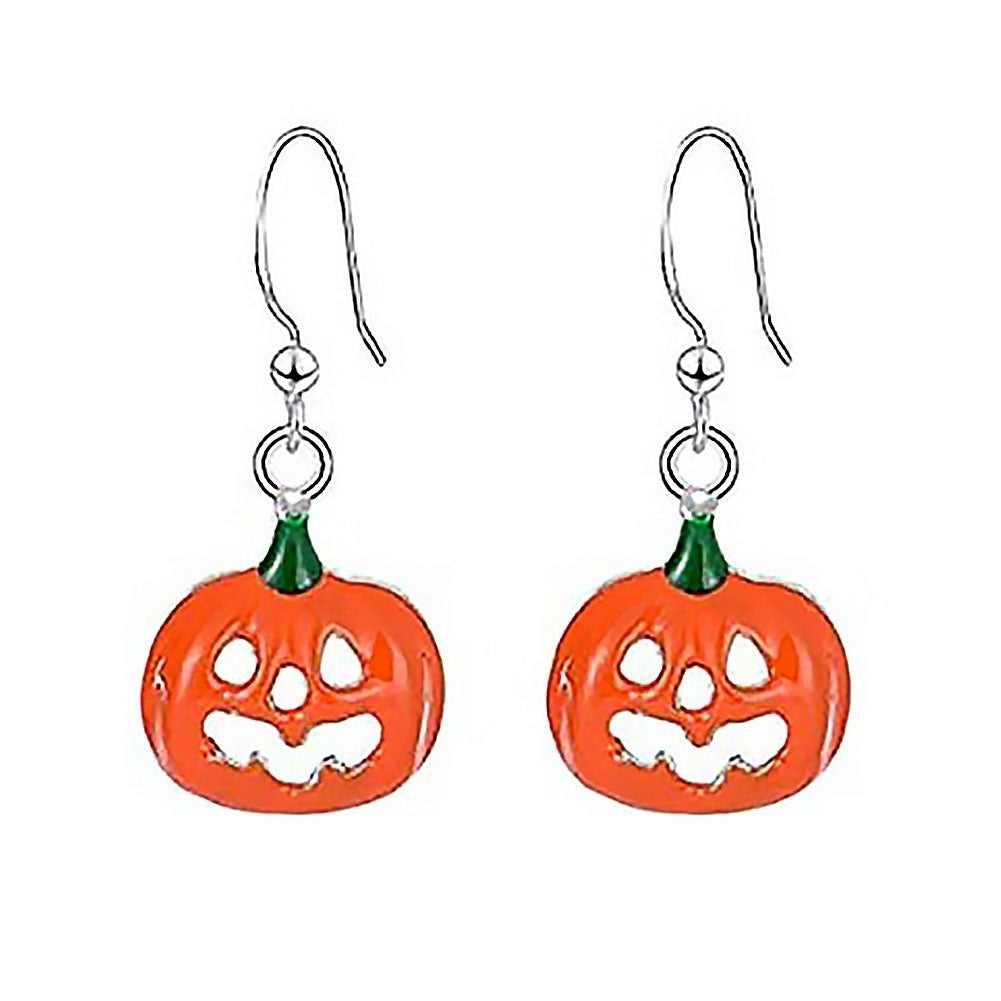 Woman Halloween Spider Bat Pumpkin Boo Letter Pendant Hook Earrings Jewelry Gift Image 12