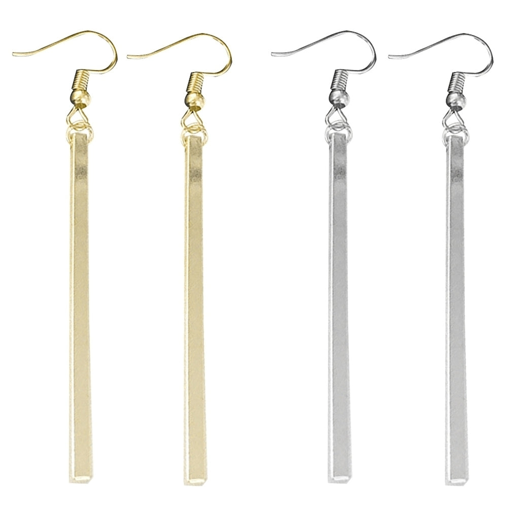 Evening Party Women Fashion Long Bar Drop Dangle Hook Earrings Jewelry Gift Image 1