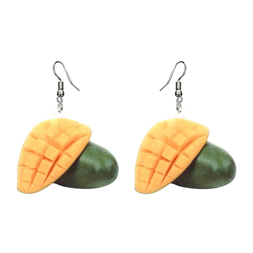 Cute Women Peach Grape Banana Fruit Dangle Hook Earrings Summer Jewelry Gift Image 2