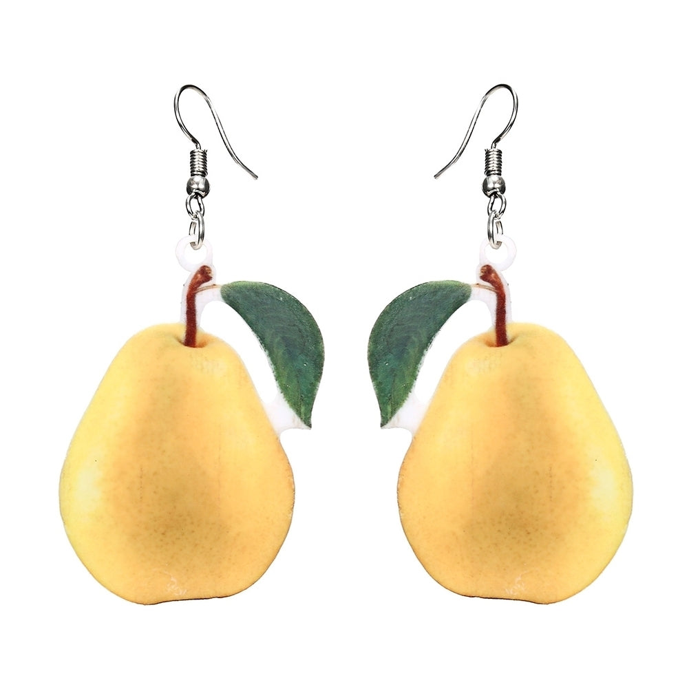 Cute Women Peach Grape Banana Fruit Dangle Hook Earrings Summer Jewelry Gift Image 3