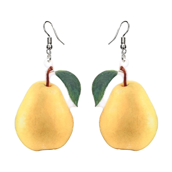 Cute Women Peach Grape Banana Fruit Dangle Hook Earrings Summer Jewelry Gift Image 3